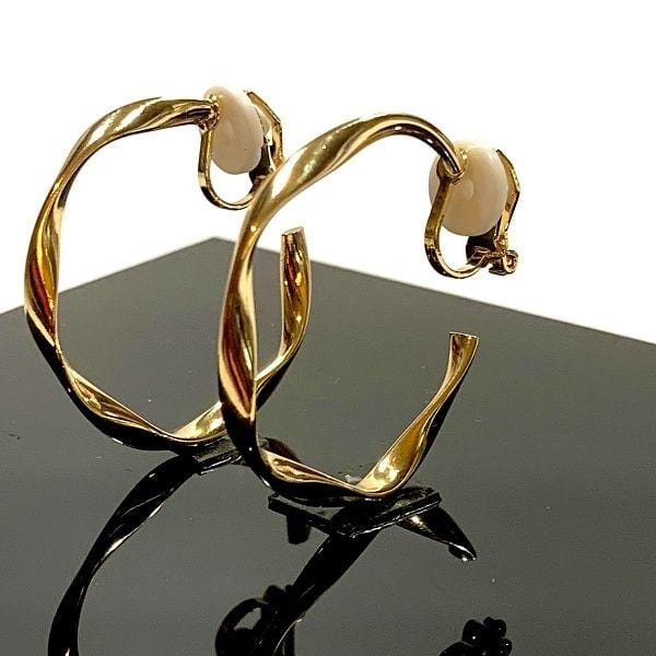 Womens Gold  Trendy Twist Hoop Clip On Earrings - Ella Moore